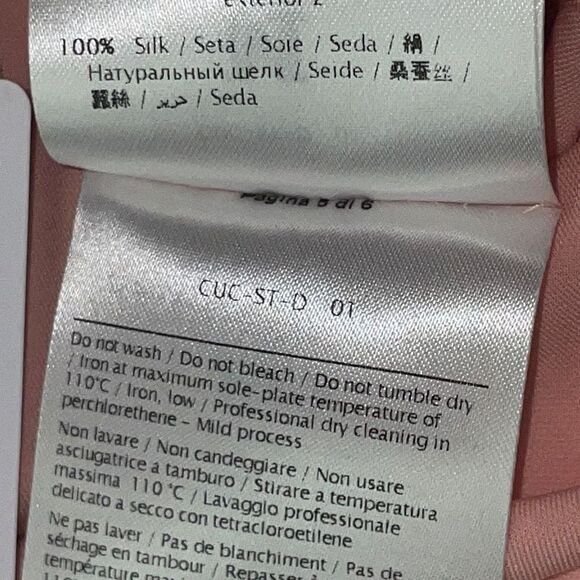 Missoni NEW Silk Jersey Open Back Tie Back Long Sleeve Top S Peach Ivory - Picture 10 of 14